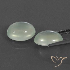 Prehnite Gemstones in 10.6 x 8.5 mm Size for Sale, Prehnite Stones in Light Hazel Green    Color