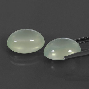 Prehnite Gemstone in 10.9 x 8.5 mm Size for Sale, Prehnite Stone in Green Color