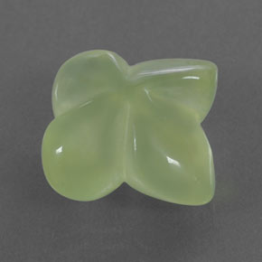 11.73 ct Green Prehnite Stone, Natural Prehnite in Flower-Cut Shape for Sale