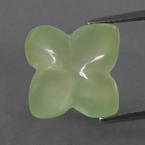 Prehnite Gemstone in 13.8 x 13.5 mm Size for Sale, Prehnite Stone in Green Color
