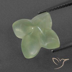 Prehnite Gemstone in 11 x 11 mm (calibrated) Size for Sale, Prehnite Stone in Pale Green  Color