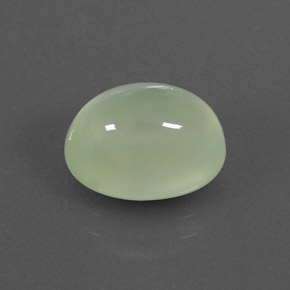 5.17 ct Green Prehnite Stone, Natural Prehnite in Oval Cabochon Shape for Sale