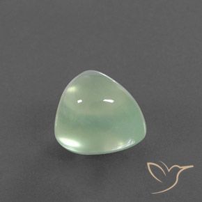 4.29 ct Green Prehnite Stone, Natural Prehnite in Pear Cabochon Shape for Sale