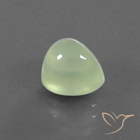 3.14 ct Green Prehnite Stone, Natural Prehnite in Pear Cabochon Shape for Sale