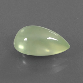 3.60 ct Green Prehnite Stone, Natural Prehnite in Pear Cabochon Shape for Sale