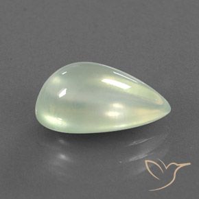 3.36 ct Green Prehnite Stone, Natural Prehnite in Pear Cabochon Shape for Sale