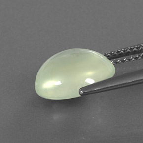 Prehnite Gemstone in 10.4 x 9.4 mm Size for Sale, Prehnite Stone in Green Color