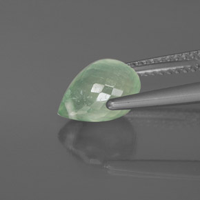 Prehnite Gemstone in 9.2 x 6.5 mm Size for Sale, Prehnite Stone in Green Color