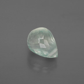 1.73 ct Green Prehnite Stone, Natural Prehnite in Briolette with Hole Shape for Sale