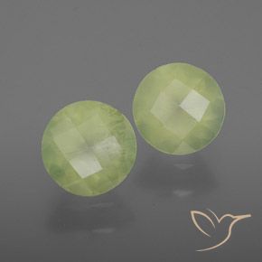 3.76 ct Round Checkerboard Prehnite, 7.9 mm From South Africa, Photo A