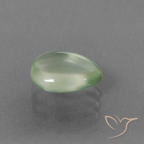 2.50 ct Green Prehnite Stone, Natural Prehnite in Pear Cabochon Shape for Sale