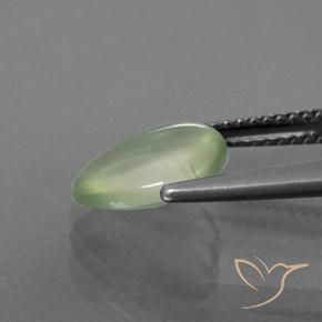 Prehnite Gemstone in 10.5 x 8 mm Size for Sale, Prehnite Stone in Pale Lime Green Color