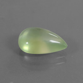 2.92 ct Green Prehnite Stone, Natural Prehnite in Pear Cabochon Shape for Sale