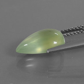 Prehnite Gemstone in 11.7 x 7.7 mm Size for Sale, Prehnite Stone in Green Color
