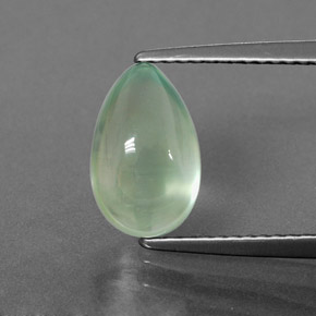 Verde muy claro Prehnite Gema - 3ct Cabujón Pera (ID: 367604)