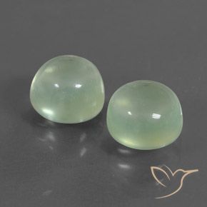4.24 ctw Green Prehnite Stones, Natural Prehnite in Round Cabochon Shape for Sale