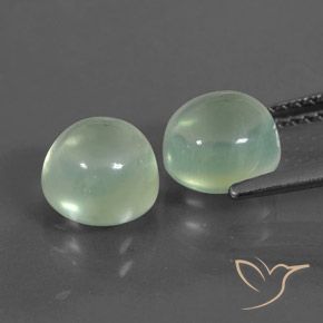 Prehnite Gemstones in 7 mm (calibrated) Size for Sale, Prehnite Stones in Light Yellow Green Color