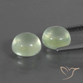 Prehnite Gemstones in 7.5 mm (calibrated) Size for Sale, Prehnite Stones in Pale Pear Green Color