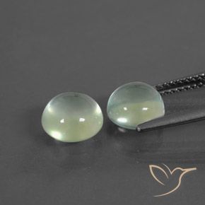 Prehnite Gemstones in 7.5 mm (calibrated) Size for Sale, Prehnite Stones in Yellow Green Color