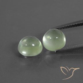 4.19ctw Natural Light Pear Green Prehnite, Round, Transparent