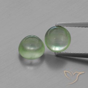 3.4 ct Round Prehnite, 6.7 mm From South Africa, Photo A