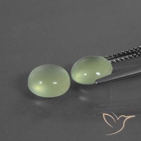 Prehnite Gemstones in 7.5 mm (calibrated) Size for Sale, Prehnite Stones in Pale Pear Green Color