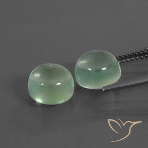 Prehnite Gemstones in 7.5 mm (calibrated) Size for Sale, Prehnite Stones in Very Light Green Color