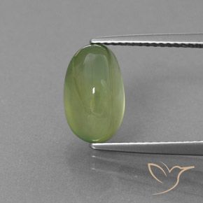 4.55ct Natural Lime Green Prehnite, Oval, Transparent