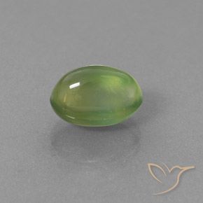 4.55 ct Green Prehnite Stone, Natural Prehnite in Oval Cabochon Shape for Sale