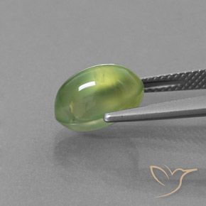 Prehnite Gemstone in 11.5 x 7.4 mm Size for Sale, Prehnite Stone in Lime Green Color