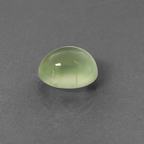 4.45 ct Green Prehnite Stone, Natural Prehnite in Oval Cabochon Shape for Sale