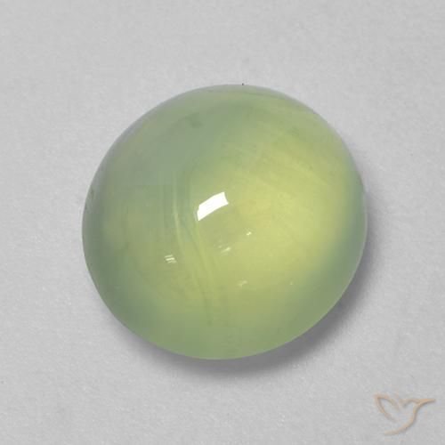 4.18 ct Green Prehnite Stone, Natural Prehnite in Oval Cabochon Shape for Sale
