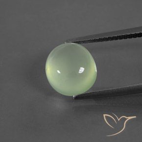 4.35ct Natural Light Green Prehnite, Oval, Transparent