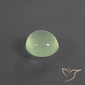 4.35 ct Green Prehnite Stone, Natural Prehnite in Oval Cabochon Shape for Sale