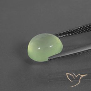 Prehnite Gemstone in 9.8 x 9 mm Size for Sale, Prehnite Stone in Light Green Color