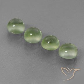 Prehnite Gemstones in 6.5 mm (calibrated) Size for Sale, Prehnite Stones in Yellow Green Color