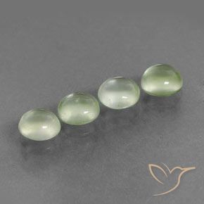 2.98 ctw Green Prehnite Stones, Natural Prehnite in Round Cabochon Shape for Sale