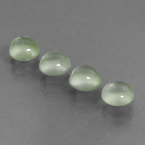 3.60 ct Green Prehnite Stone, Natural Prehnite in Round Cabochon Shape for Sale