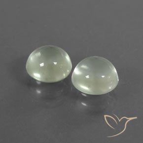 3.23 ctw Green Prehnite Stones, Natural Prehnite in Round Cabochon Shape for Sale