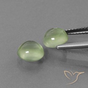 Prehnite Gemstones in 7.5 mm (calibrated) Size for Sale, Prehnite Stones in Yellow Green Color
