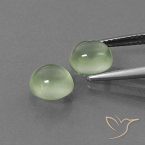 Prehnite Gemstones in 7.5 mm (calibrated) Size for Sale, Prehnite Stones in Yellow Green Color
