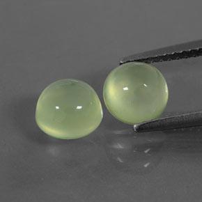 Lime Green Prehnite Gem - 1.6ct Round Cabochon (ID: 368089)