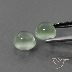 Prehnite Gemstones in 6.5 mm (calibrated) Size for Sale, Prehnite Stones in Yellowish Green Color