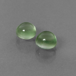 2.35 ct Green Prehnite Stone, Natural Prehnite in Round Cabochon Shape for Sale