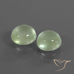 2.63 ctw Green Prehnite Stones, Natural Prehnite in Round Cabochon Shape for Sale