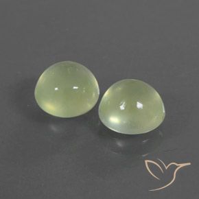 2.67 ctw Green Prehnite Stones, Natural Prehnite in Round Cabochon Shape for Sale