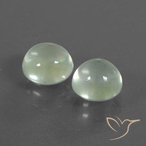 3.19 ctw Green Prehnite Stones, Natural Prehnite in Round Cabochon Shape for Sale