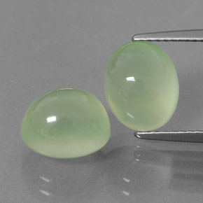 3.7ct Oval Cabochon Green Prehnite for sale thumb image of 3.7ct Oval Cabochon Green Prehnite (ID: 368259)