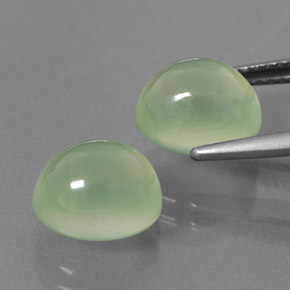 Prehnite Gemstones in 10 x 8 mm (calibrated) Size for Sale, Prehnite Stones in Green Color