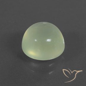 2.37 ct Green Prehnite Stone, Natural Prehnite in Round Cabochon Shape for Sale